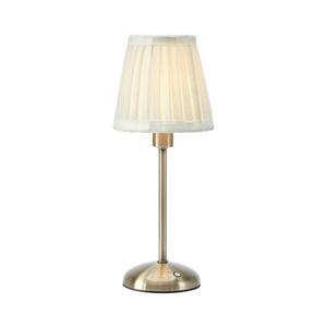 Markslöjd 109126 - ANNO LED, dimmelhető, újratölthető asztali lámpa, 1x E14/2W/2000 mAh, fehér/sárgaréz 109126 kép