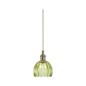 Markslöjd 109138 - Zsinóros csillár GOTA 1xE14/40W/230V füstös zöld/sárgaréz 109138 kép