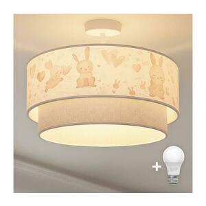 Brilagi-LED gyermek felületre szerelhető mennyezeti lámpa BOBO 1xE27/60W/230V, átm. 40 cm, krém/szürke/királykék 8590828051213 kép