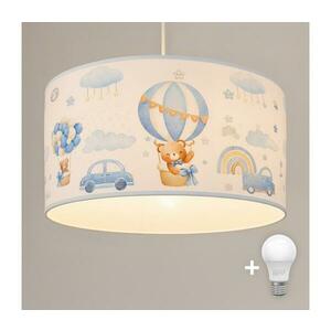 Brilagi - BOBO LED gyerekszoba csillár zsinóron, 1xE27/60W/230V, átm. 35 cm, kék/mackók 8590828051367 kép
