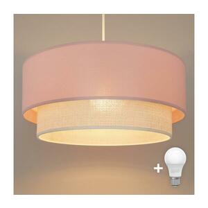 Brilagi - LED függeszték kábelen BOHO BOBO 1xE27/60W/230V átm. 40 cm rózsaszín/krémszínű 8590828051169 kép