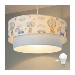 Brilagi-LED Gyerek csillár zsinóron BOBO 1xE27/60W/230V átm.40 cm krém./kék/maci. 8590828051220 kép