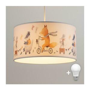 Brilagi - LED gyerekszoba függeszték kábellel BOBO 1xE27/60W/230V átm. 35 cm fehér/állatfigurás 8590828051114 kép