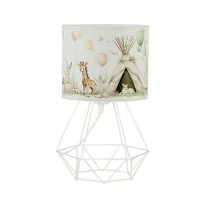 Gyerekszobai asztali lámpa KIDS ROOM 1xE27/60W/230V, átmérő 18 cm, állatfigurás H0965 kép