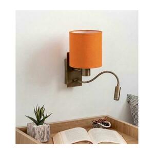 Brilagi - LED flexibilis fali lámpa NUBILA 1xE27/25W/230V + LED/3W sárgaréz/narancssárga BG1557+BG2453 kép