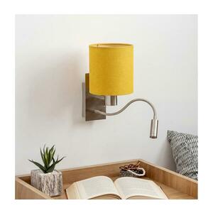 Brilagi - LED flexibilis fali lámpa NUBILA 1xE27/25W/230V+LED/3W króm/sárga BG1556+BG2452 kép