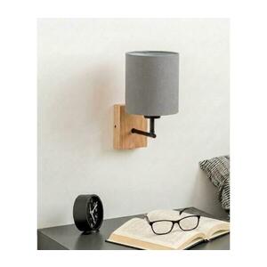 Brilagi - Fali lámpa NUBILA WOOD 1xE27/25W/230V tölgy/fekete/világosszürke BG1561+BG2454 kép