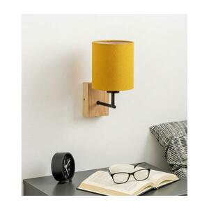 Brilagi - NUBILA WOOD fali lámpa 1xE27/25W/230V tölgy/fekete/sárga BG1561+BG2452 kép