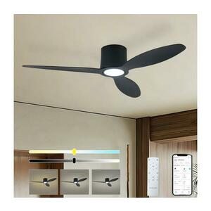 ZE - LED mennyezeti látor VENTORA LED/24W/230V Wi-Fi Tuya fekete + távirányító ZEV036 kép