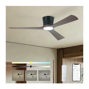 ZE - LED mennyezeti látor AUREX LED/24W/230V Wi-Fi Tuya fekete/dió + távirányító ZEV038 kép