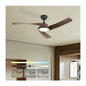 ZE - LED mennyezeti látor AERYS LED/24W/230V Wi-Fi Tuya fekete/dió + távirányító ZEV044 kép