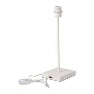 Fehér asztali lámpa USB-porttal, 1xE27/15W/230V 0717 kép
