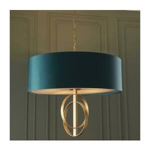 Endon 95219 - Láncos csillár 5xE27/10W/230V, átmérő 70 cm, kék/sárgaréz 95219 kép