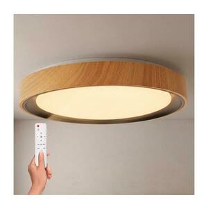 Brilagi - Dimmelhető LED mennyezeti lámpa FLOCO LED/48W/230V átm. 40 cm fa/fekete + távirányító WO800-OEM51-40-BLK kép