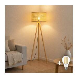 Brilagi - LED állólámpa CERIA 1xE27/60W/230V Ø 40 cm bézs EG781161+AS0463 kép