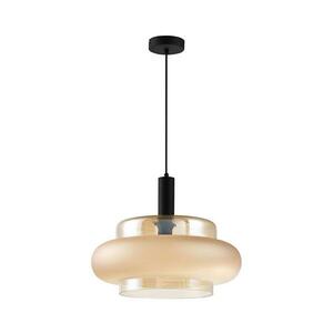Kábeles függőlámpa BRIZI 1xE27/40W/230V bézs/füstszínű 31-51486 kép