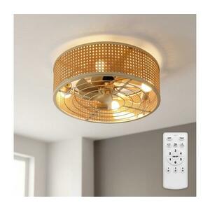 Brilagi - Mennyezeti látor 4xE27/40W/230V átm. 50 cm bambusz + távirányító WF-OSD-125 kép