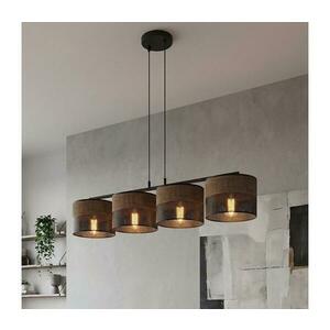 EMIBIG KARBON kábeles függőlámpa 4xE27/15W/230V fekete/barna 1653/4 kép