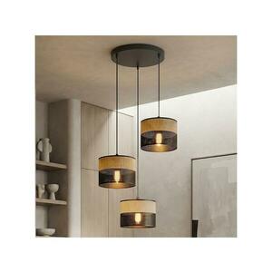 EMIBIG KARBON kábelen függő csillár, 3xE27/15W/230V, fekete/barna 1653/3PREM kép
