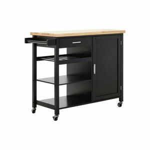 Kaucsukfa gurulós zsúrkocsi 48x105 cm Frankfurt – Premier Housewares kép