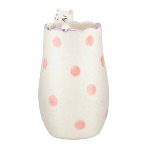 Fehér dolomit váza (magasság 18 cm) Peeking Cat – Sass & Belle kép