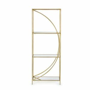 Aranyszínű acél könyvespolc 56x151, 5x25 cm Elenor – Bizzotto kép