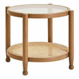 Kerek tárolóasztal üveg asztallappal ø 57 cm Cebu – Premier Housewares kép