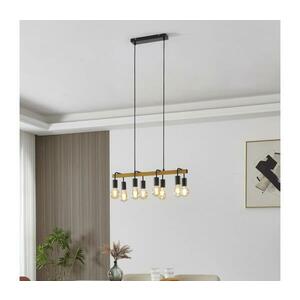 Eglo 43316 - ERRIBERA kábeles csillár 8xE27/40W/230V, tölgy/fekete 43316 kép