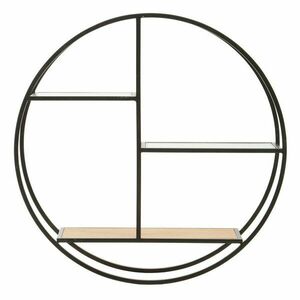 Fekete-natúr színű többszintes fém fali polc 61 cm Mataram – Premier Housewares kép