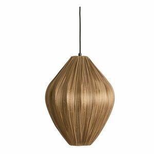 Barna függőlámpa textil búrával ø 12 cm Verita – Light & Living kép