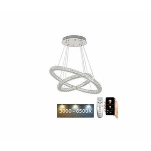 LED állítható fényerejű csillár kábellel LED/115W/230V 3000-6500K ezüst + DO J6353/CH kép