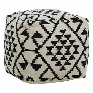 Fekete-fehér puff Cefena – Premier Housewares kép