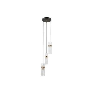 PND-40760-3-BK-HBR - Kábellel függesztett TARASO csillár 3xE14/40W/230V fekete/arany PND-40760-3-BK-HBR kép
