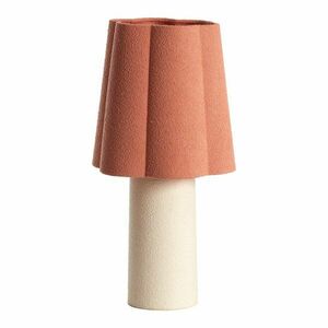 Lazacszínű-krémszínű asztali lámpa textil búrával (magasság 50 cm) Musaby – Light & Living kép
