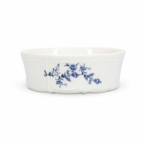 Fehér-kék porcelán tálka 410 ml Retro – BonBistro kép