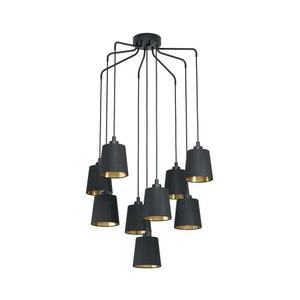 Eglo 39739 - Csillár zsinóron BERNABETTA 9xE27/40W/230V fekete 39739 kép