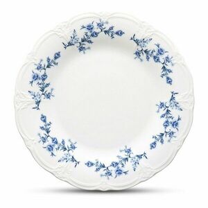 Fehér-kék szervírozó porcelán tányér ø 32 cm Retro – BonBistro kép