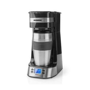 Butler- Egycsészés kávéfőző 0, 4 l időzítővel és utazó bögrével 750W/230V rozsdamentes acél/fekete 16100132 kép
