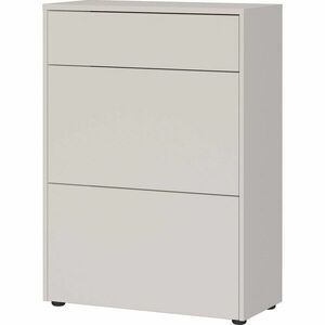 Krémszínű matt szekrény 70x99x34 cm Binetto – Germania kép