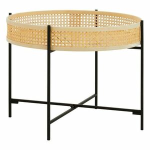Natúr színű rattan kerek dohányzóasztal ø 60 cm Depok – Premier Housewares kép