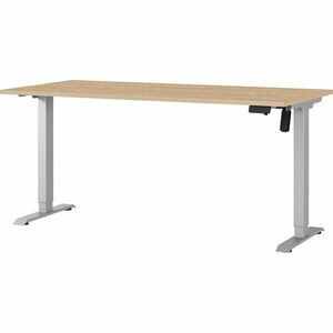 Állítható íróasztal elektromosan állítható magassággal tölgyfa dekoros asztallappal 80x160 cm Boras – Germania kép