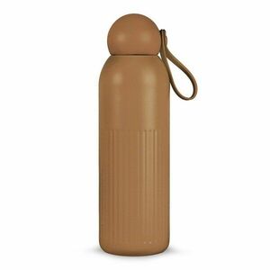 Barna rozsdamentes acél termopalack szívószállal 500 ml Tekla – Sagaform kép