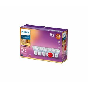 KÉSZLET 6x LED Dimmelhető izzó Philips Warm Glow GU10/3, 8W/230V 2200-2700K 8718696721674 kép