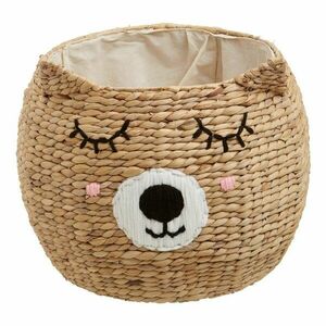 Natúr színű vízijácint játéktároló kosár ø 49x40 cm Lidi Cat Face – Premier Housewares kép