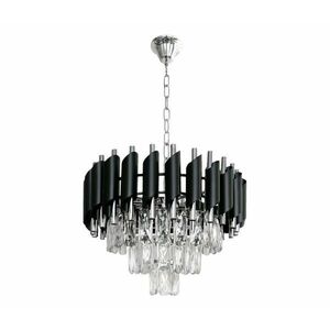 CRISTAL láncos csillár 5xE14/10W/230V fekete/matt króm ML2519 kép