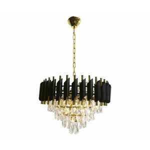 Láncos csillár CRISTAL 7xE14/10W/230V fekete/arany ML2582 kép
