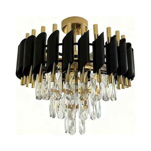 Felületre szerelhető CRISTAL csillár 5xE14/10W/230V fekete/arany ML2562 kép