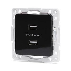 B.V. - keret nélküli USB tápcsatlakozó, 2x USB-A, fekete B20101QQY kép