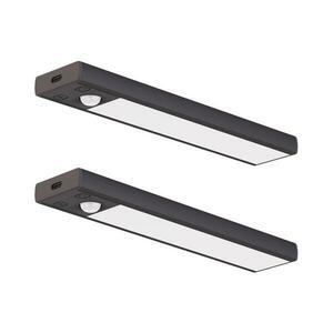 2 darabos szett: VIRO LED akkumulátoros bútorvilágítás érzékelővel, 1 W / 800 mAh, 20 cm, CCT, fekete EKB2578 kép