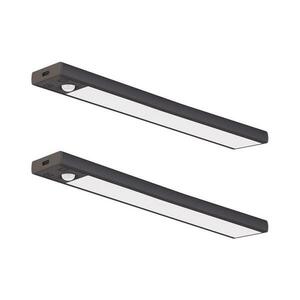 SZETT 2x LED újratölthető bútorvilágítás érzékelővel VIRO LED/1, 2W/800 mAh 30cm CCT fekete EKB2579 kép